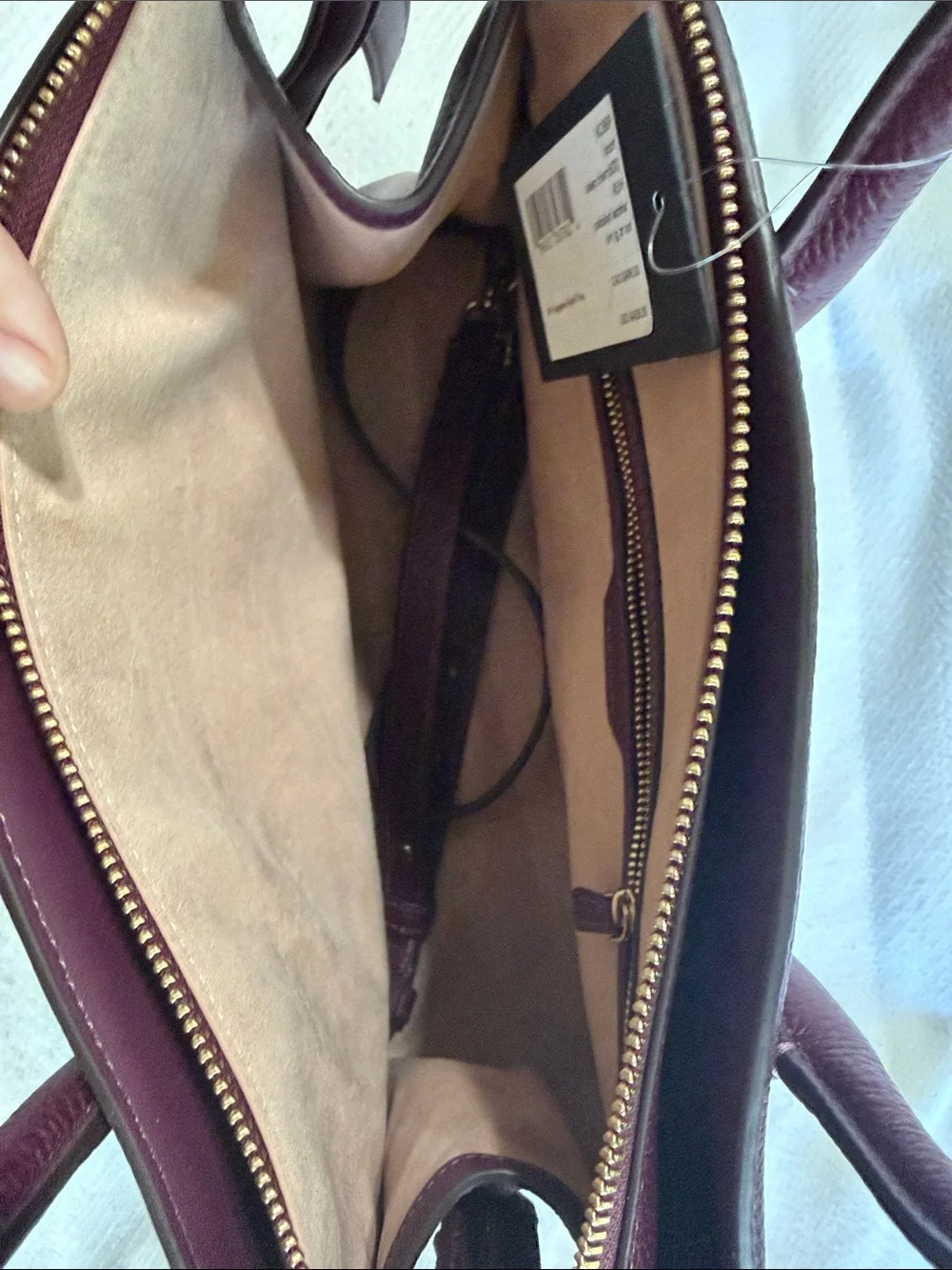 kate spade burgundy pebbled leather satchel with gold hardware